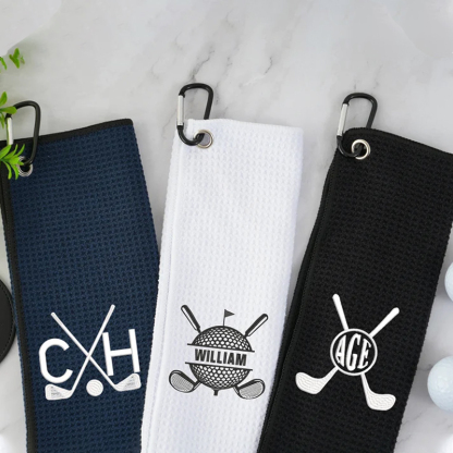 Personalized Embroidered Monogrammed Golf Towel