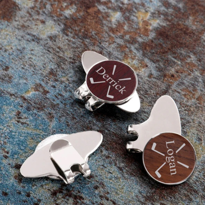 Personalized Golf Ball Marker Set Engraved Divot Tool Hat Clip