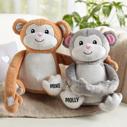Personalized Hugs And Kisses Monkeys