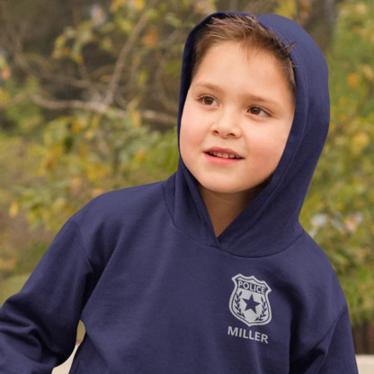 Personalized Kids Police Shield and Name Sweatshirt