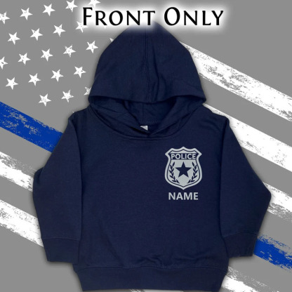 Personalized Kids Police Shield and Name Sweatshirt