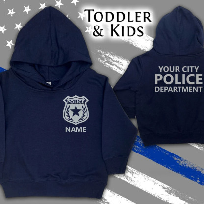 Personalized Kids Police Shield and Name Sweatshirt