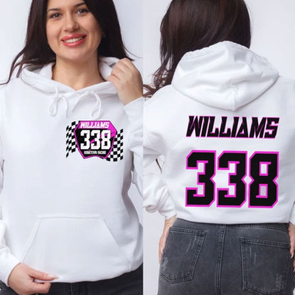 Personalized Motocross Number Plate Hoodie Raceday Hoodie