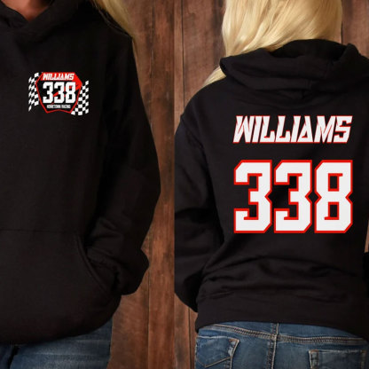 Personalized Motocross Number Plate Hoodie Raceday Hoodie