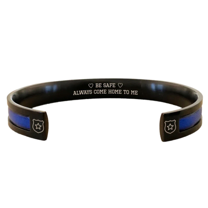 Personalized Police Officer Gifts Thin Blue Line Bracelet Law School