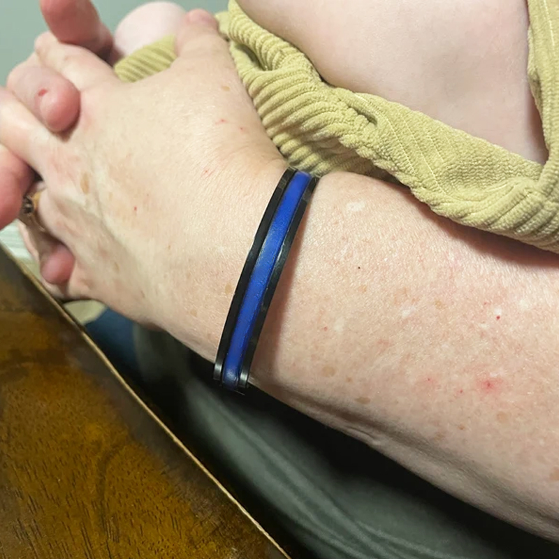 Personalized Police Officer Gifts Thin Blue Line Bracelet Law School