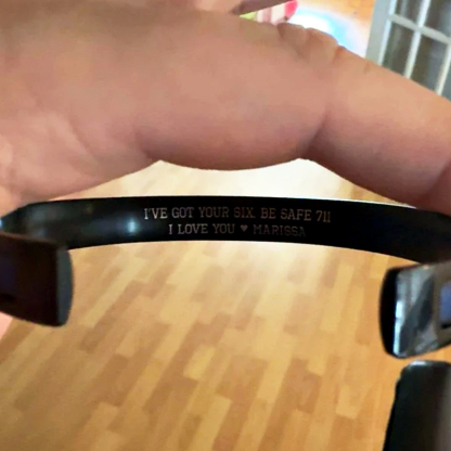 Personalized Police Officer Gifts Thin Blue Line Bracelet Law School