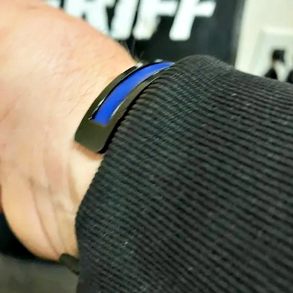 Personalized Police Officer Gifts Thin Blue Line Bracelet Law School
