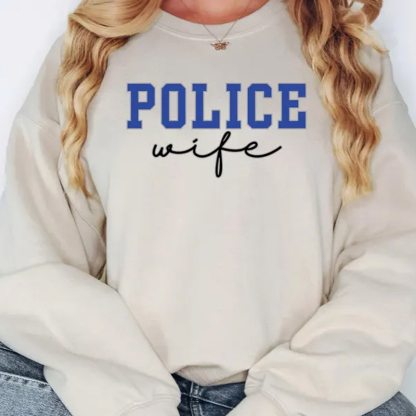 Personalized Police Wife Sweatshirt Back the Blue Wife Sweatshirt