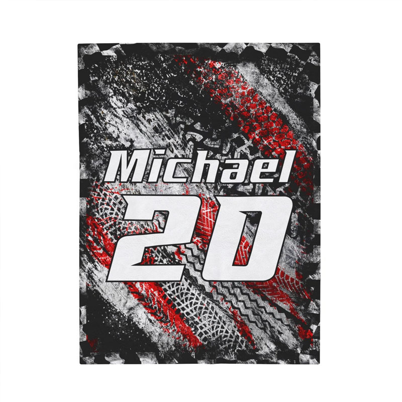 Personalized Racing Blanket For Boys