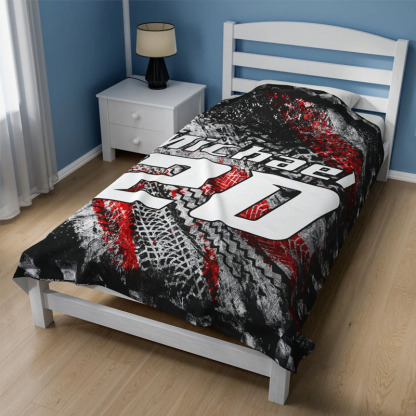 Personalized Racing Blanket For Boys