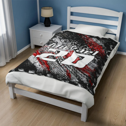 Personalized Racing Blanket For Boys