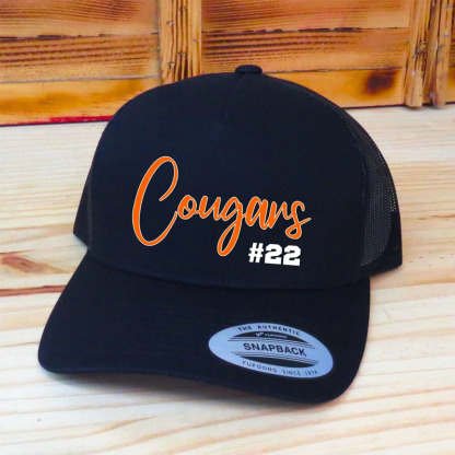Personalized Team Name And Number Hat