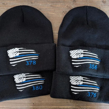 Personalized Thin Line Flag Beanie