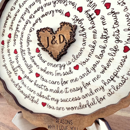 Personalized Valentine’s Day Gifts 20 Reasons Why I Love You Wooden Decor