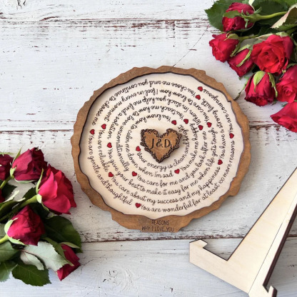 Personalized Valentine’s Day Gifts 20 Reasons Why I Love You Wooden Decor
