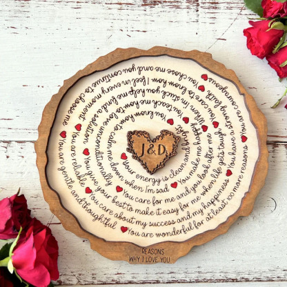 Personalized Valentine’s Day Gifts 20 Reasons Why I Love You Wooden Decor