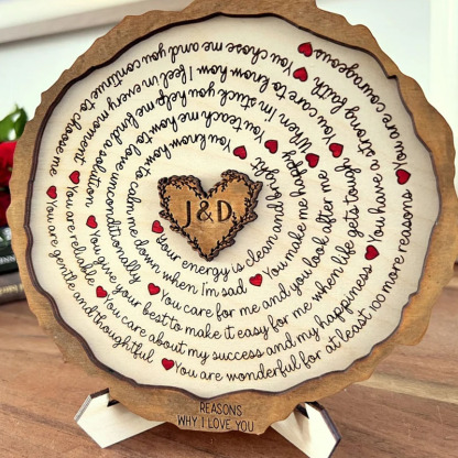 Personalized Valentine’s Day Gifts 20 Reasons Why I Love You Wooden Decor