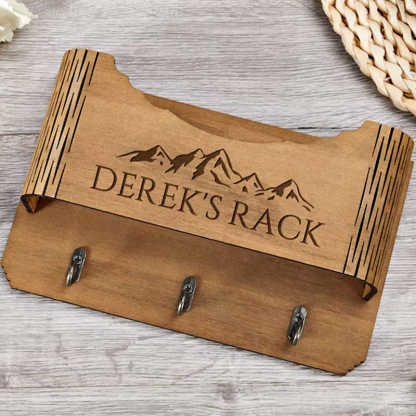 Personalized Wooden Hat Holder Baseball Hat Rack