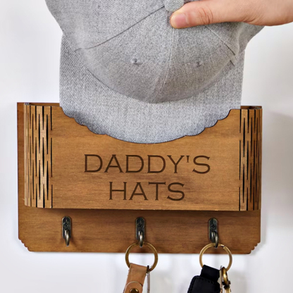 Personalized Wooden Hat Holder Baseball Hat Rack
