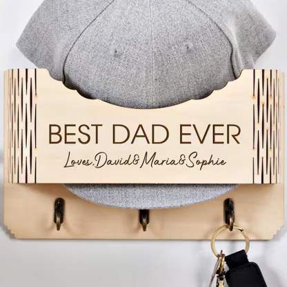 Personalized Wooden Hat Holder Baseball Hat Rack