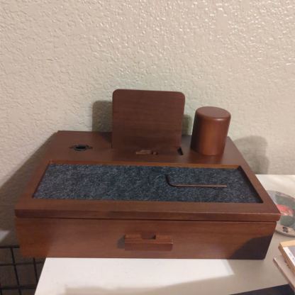 Personalized Wooden Nightstand Organizer For Men