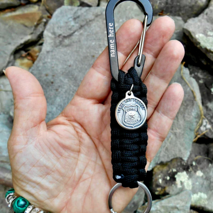 Police personalized key carabiner backpack luggage clip