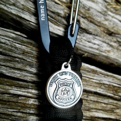 Police personalized key carabiner backpack luggage clip