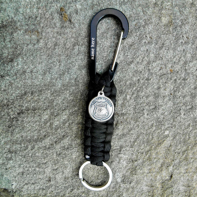 Police personalized key carabiner backpack luggage clip