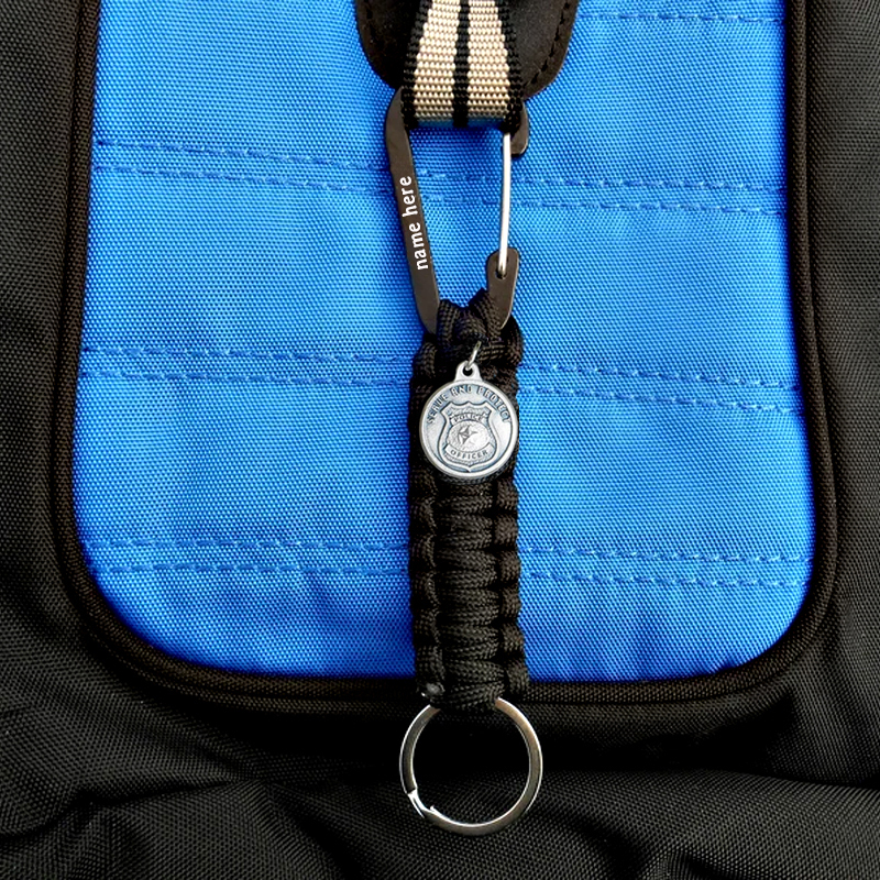 Police personalized key carabiner backpack luggage clip