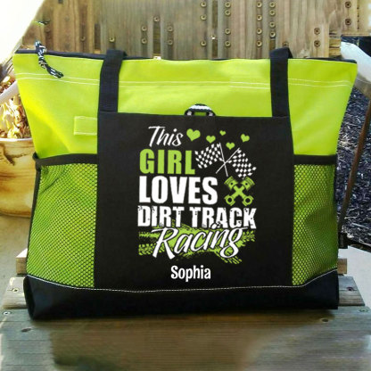 This Girl Loves Dirt Track Racing Tote Bag