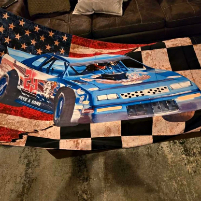 Racing Personalized Photo Checkered Flag Racing Flag