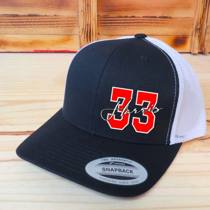 [Copy]Custom Racing Name And Number Trucker Hat