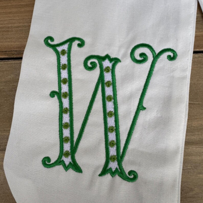 St Patrick’s Day Wreath Sash Embroidered Wreath Sash