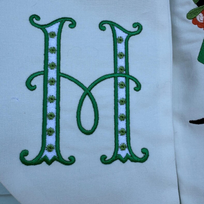 St Patrick’s Day Wreath Sash Embroidered Wreath Sash