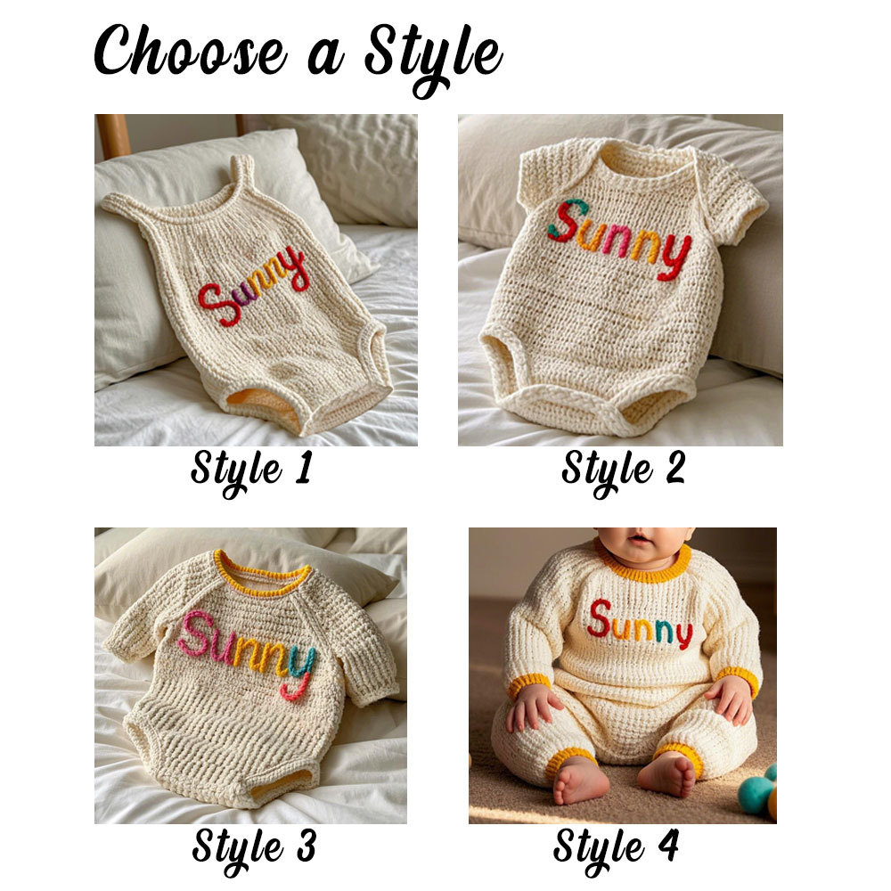 Personalized Adorable Handmade Easter Crochet Baby Romper, Bodysuit