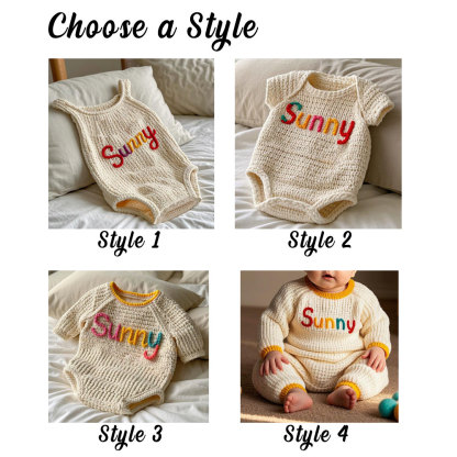 Personalized Adorable Handmade Easter Crochet Baby Romper, Bodysuit