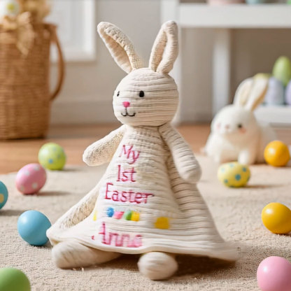 Personalized Handmade Crochet Bunny Plush Toy – The Perfect Easter Gift for Your Little One