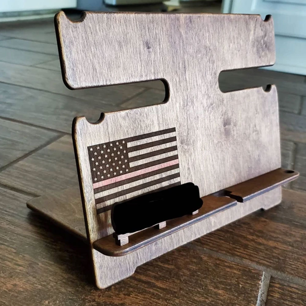 Personalized Police officer, Firefighter Gifts, Blue Line, Red Line Docking Station