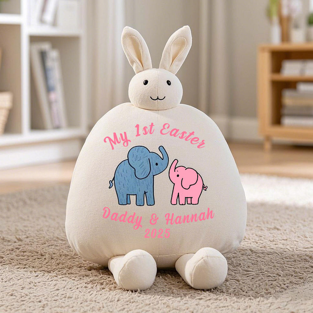 Personalized Custest Easter Bunny Plush – Baby 1st Easter Gifts