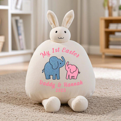 Personalized Custest Easter Bunny Plush – Baby 1st Easter Gifts