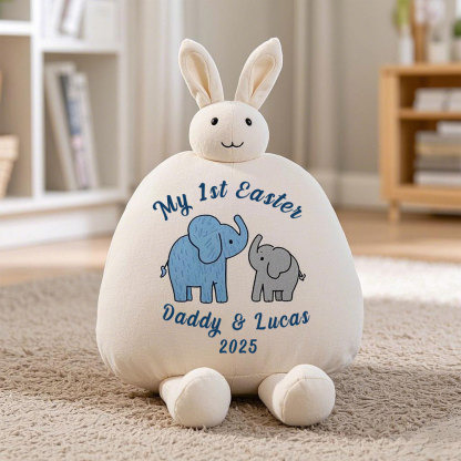 Personalized Custest Easter Bunny Plush – Baby 1st Easter Gifts