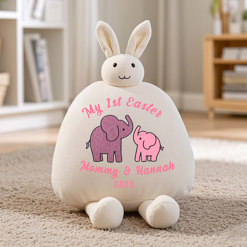 Personalized Custest Easter Bunny Plush – Baby 1st Easter Gifts