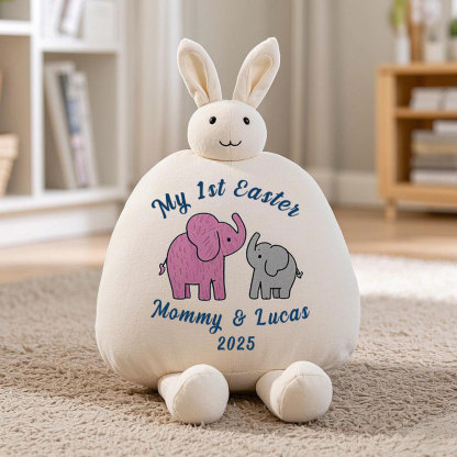 Personalized Custest Easter Bunny Plush – Baby 1st Easter Gifts