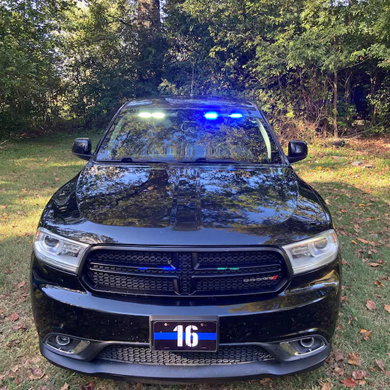 Thin Blue Line Badge Number License Plate Police Gift
