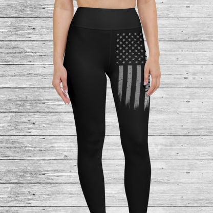 Thin Silver Line Personalized Leggings - Corrections Wife