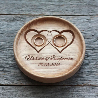 Wedding Ring Bearer Pillow Alternative Wood Dish