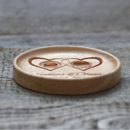 Wedding Ring Bearer Pillow Alternative Wood Dish
