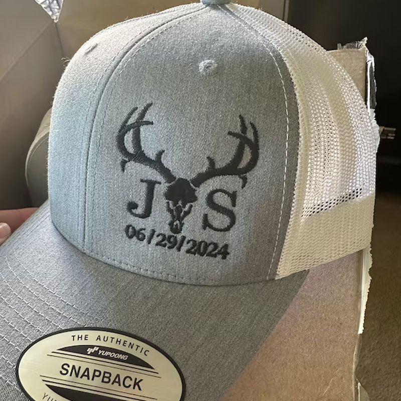 Wedding party trucker hat, Bridal Party, deer antlers