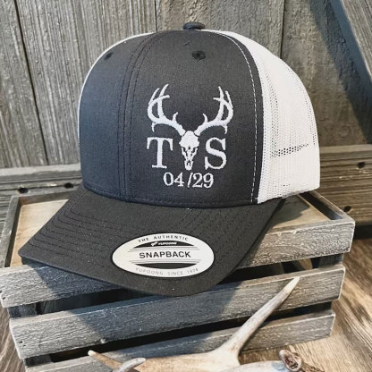 Wedding party trucker hat, Bridal Party, deer antlers